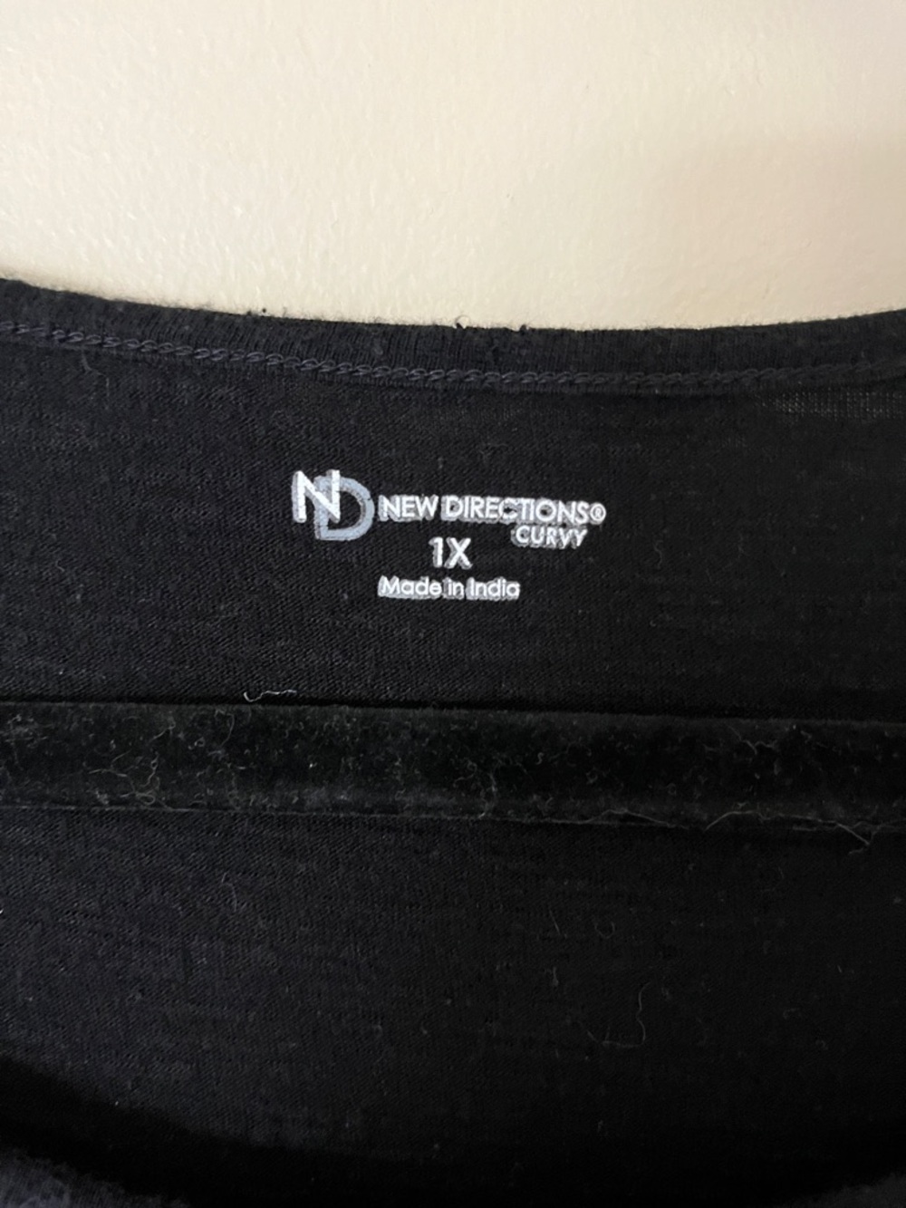 new directions Black Tunic Top with White Embroidered Accents - Picture 2 of 2